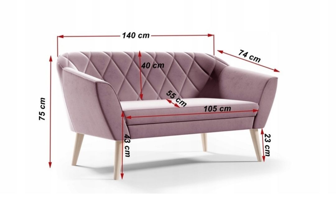 Zestaw 3+2+1  welur sofa używana 2 msce