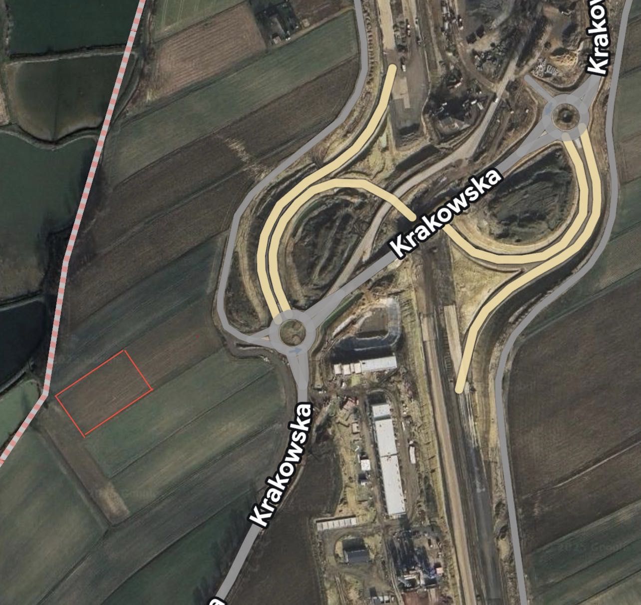 Działka Rolna w trakcie przekształcenia, 100m od autostrady S1