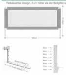 ochronna barierka 180cm x 90cm blokada na łóżko bramka jasno szara