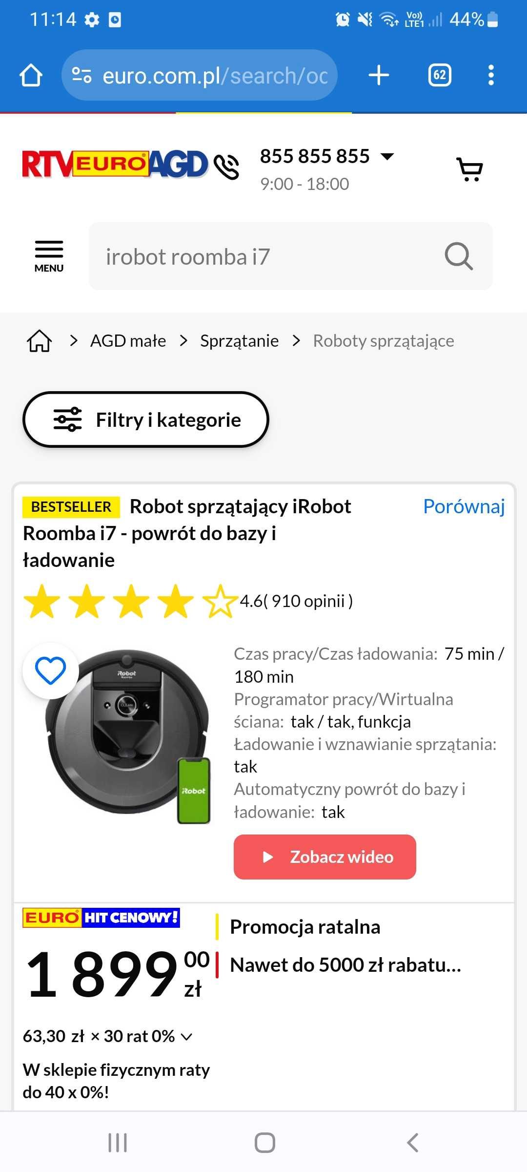 Robot sprzątający Roomba i7