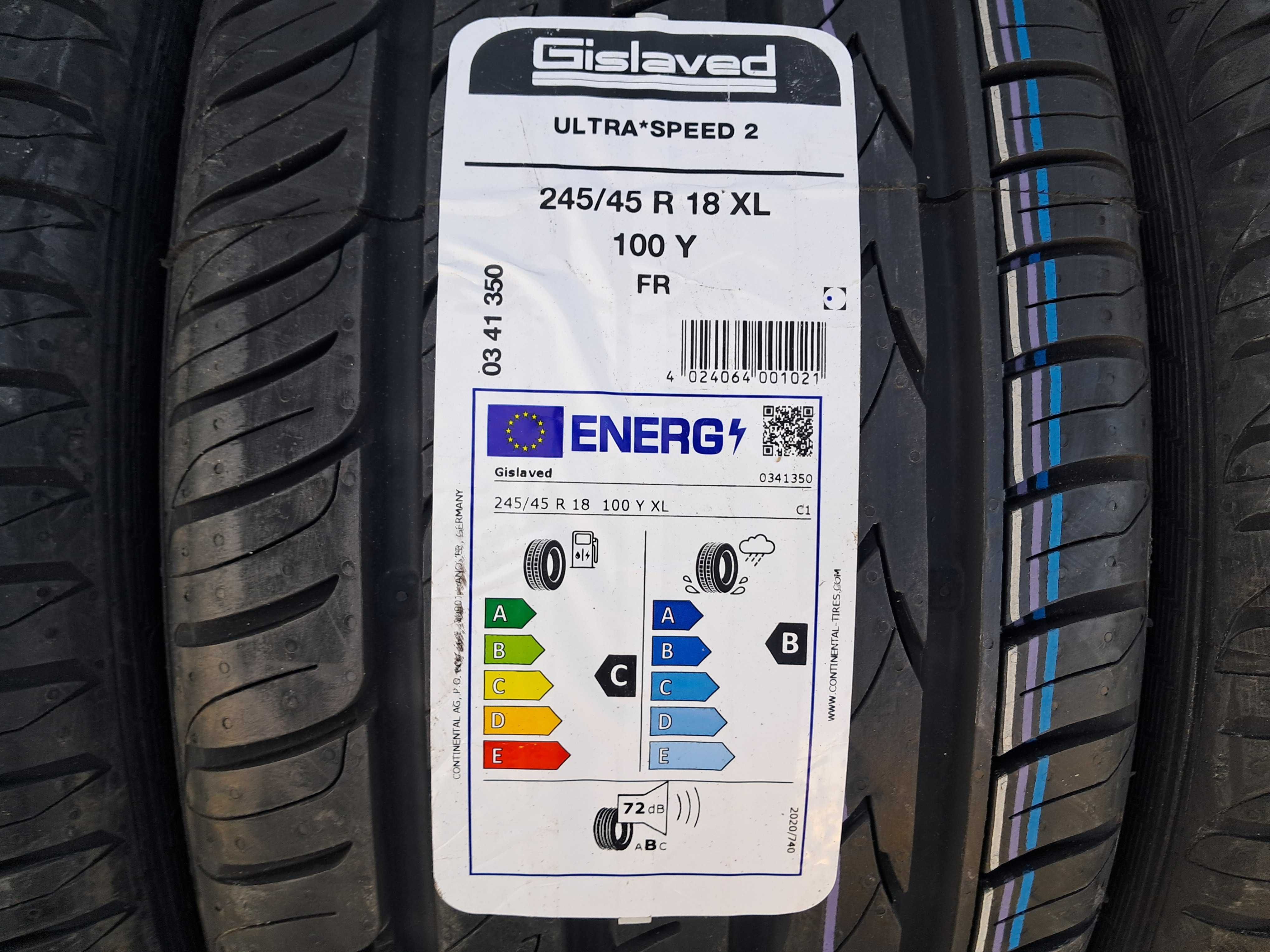 Резина літо НОВА Gislaved 245/45 R18 Ultra Speed 2 FR