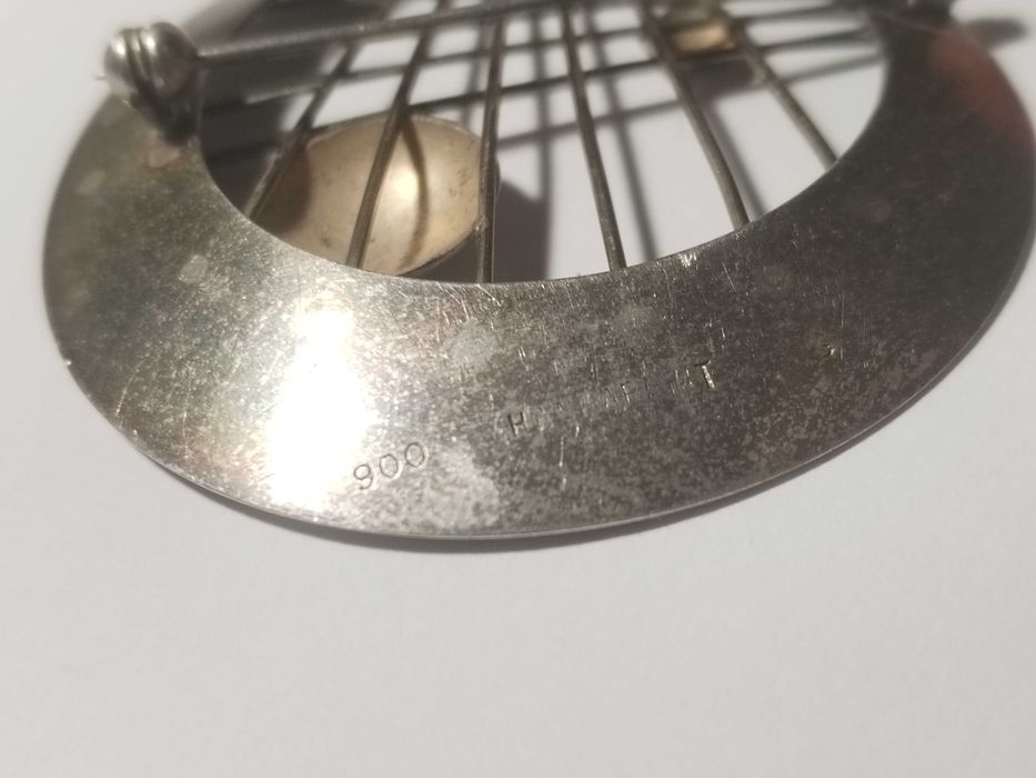 Брошь серебряная 900 проба