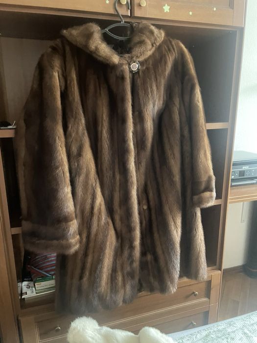 Шуба норкова коричнева