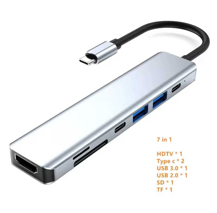 USB-хаб с 4K/HDMI/SD/TF-карт/USB 3,0/2,0/Type C/MacBook/iPad