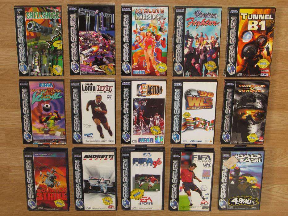 Sega Saturn: 60 Jogos PAL, Consolas, Cabos, vendo individualmente +++