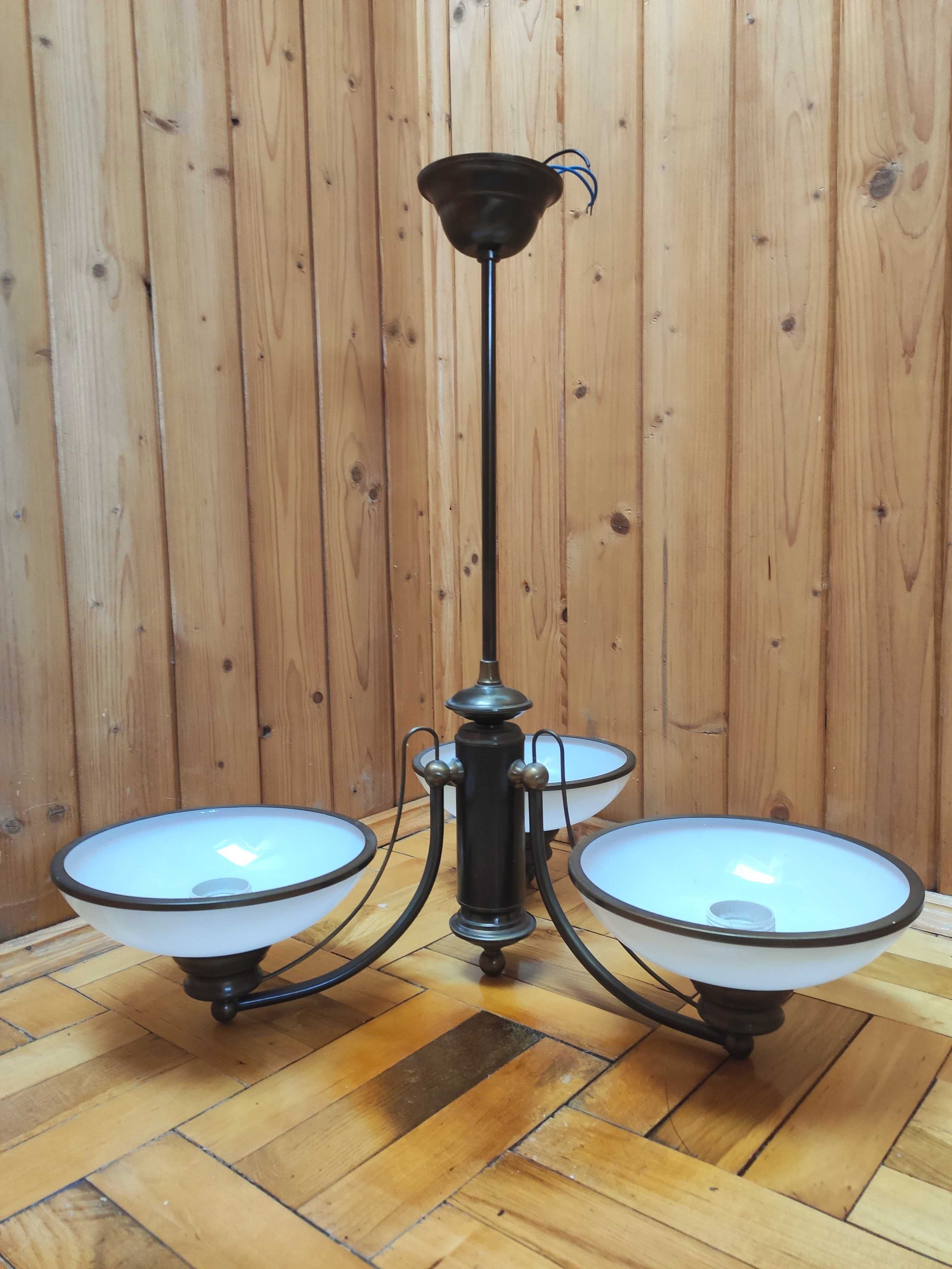 Lampa sufitowa i 2 lampki mosiężne