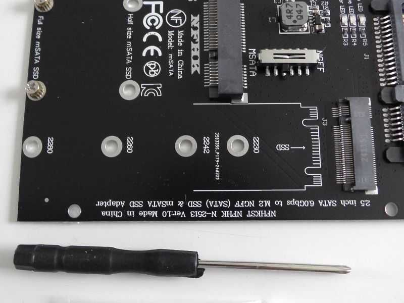 Adapter Sata III do Msata i M.2 NGFF-SATA B-Mey SSD 2w1