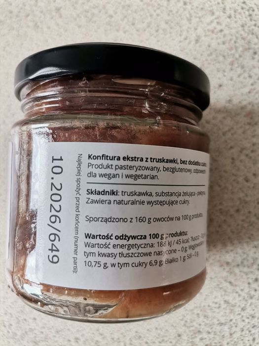 Konfitura truskawkowa bez cukru