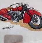 Quadro mota azul