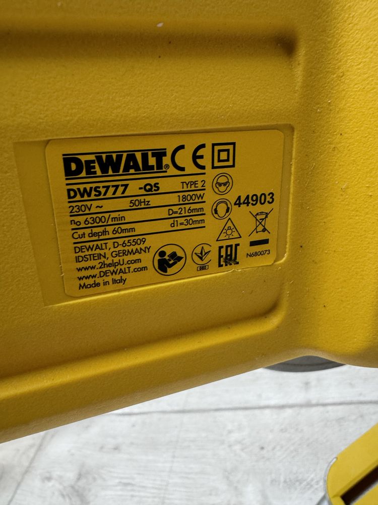 Dewalt DWS 777 QS торцовка деволт, куторіз