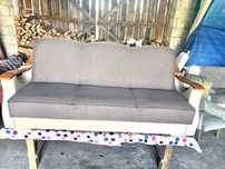 Kanapa sofa dwuosobowa bezowa szara