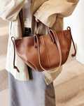 Shopper bag  viralowa Styl Polène brązowa