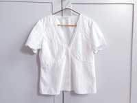 Biała haftowana bluzka koszula Mango 40