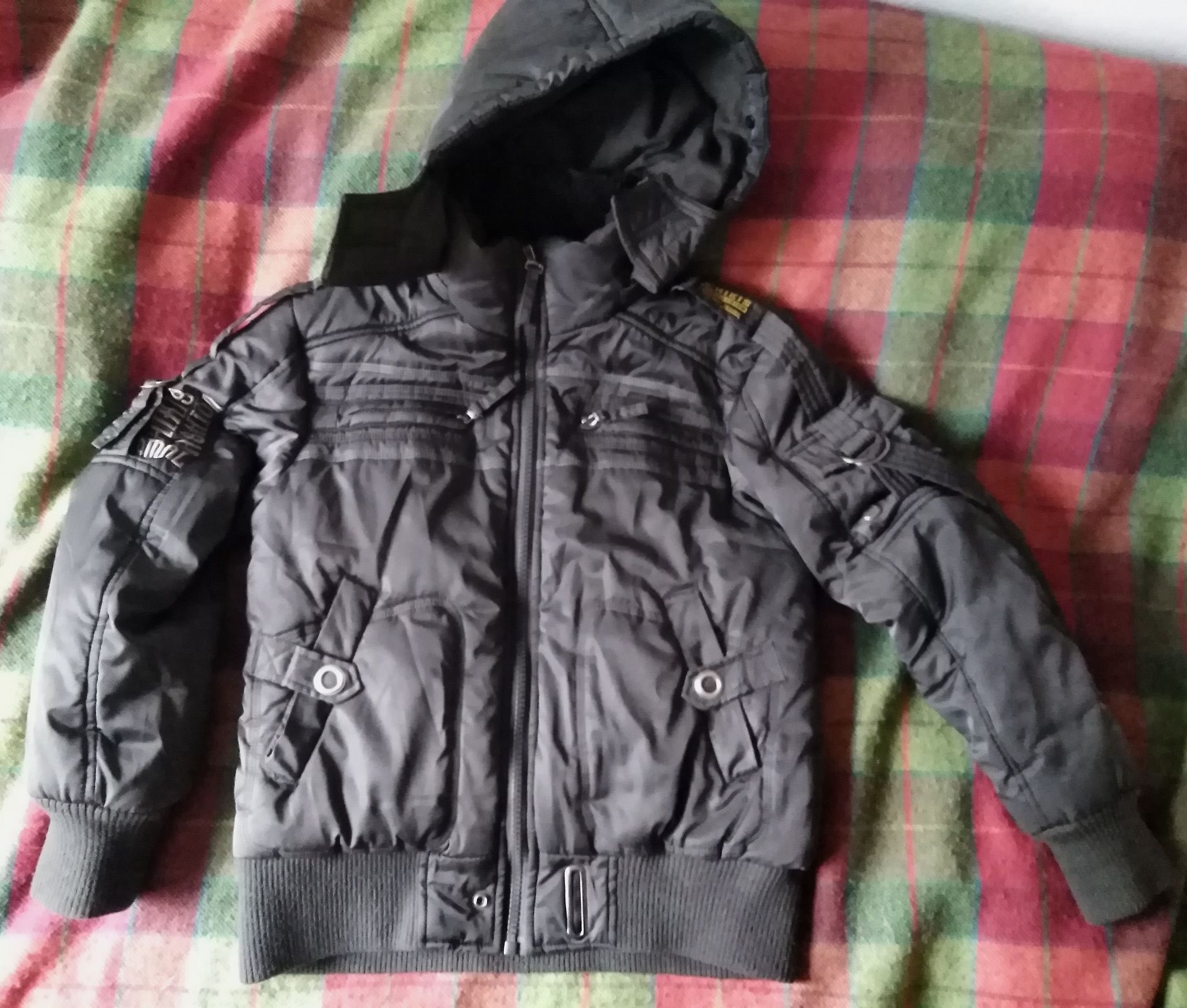 Kurtka zimowa, styl wojskowy, bomberka HIKIS r:152 /k8.