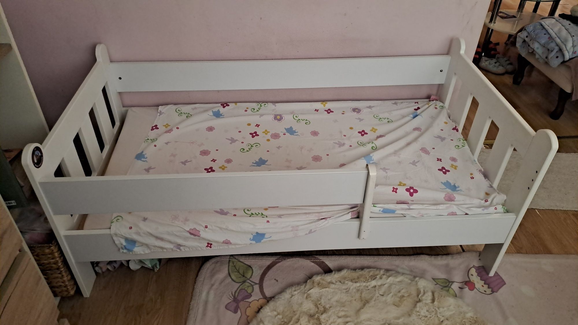 łóżko dziecięce białe 140x70