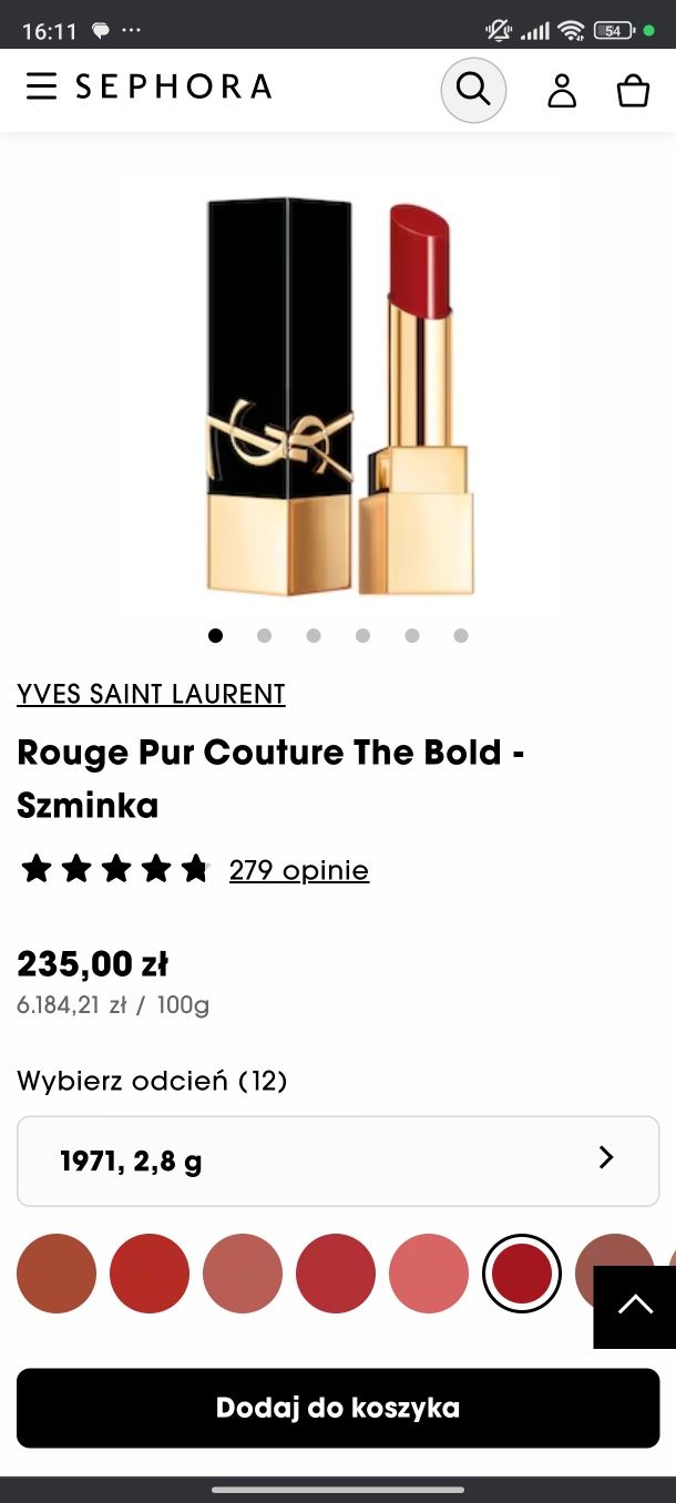 Pomadka YSL rouge pur couture the bold