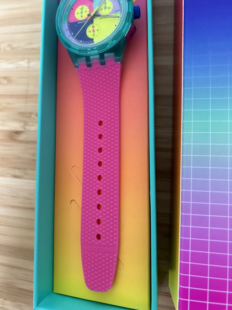 Swatch SUSG408 neon flash arrow zegarek