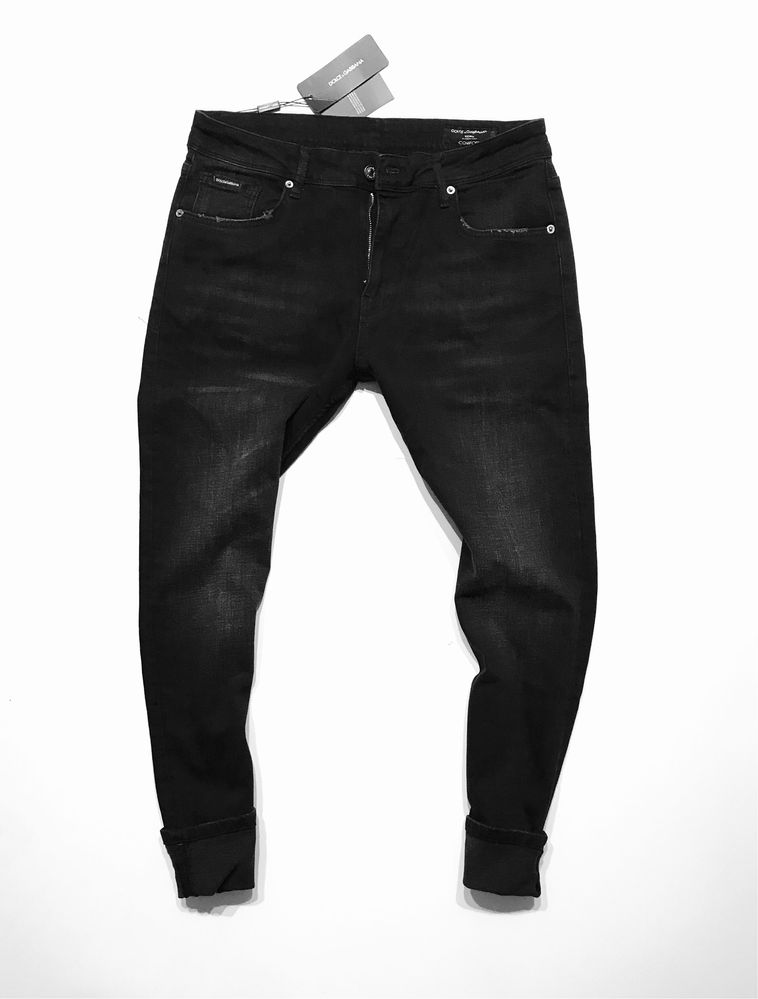 Jeans DG meskie black logo Dolce