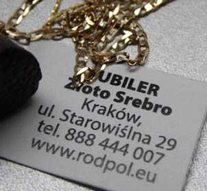 Złoty łańcuszek pancerka 50 cm. 1,5 mm.