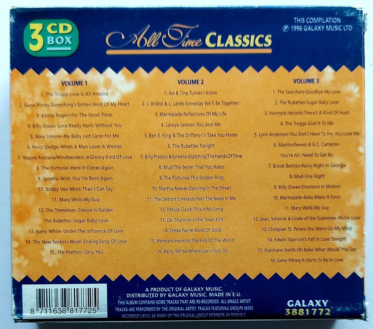 ALL The Classic 3CD Box 1996r The Troggs The Rubettes Latoya Jackson