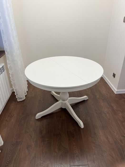 Stół rozkładany 110 cm biały ikea INGATORP