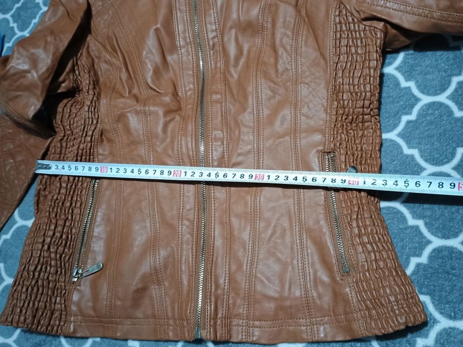 Kurtka skórzana Bluza brązowa brąz r. L