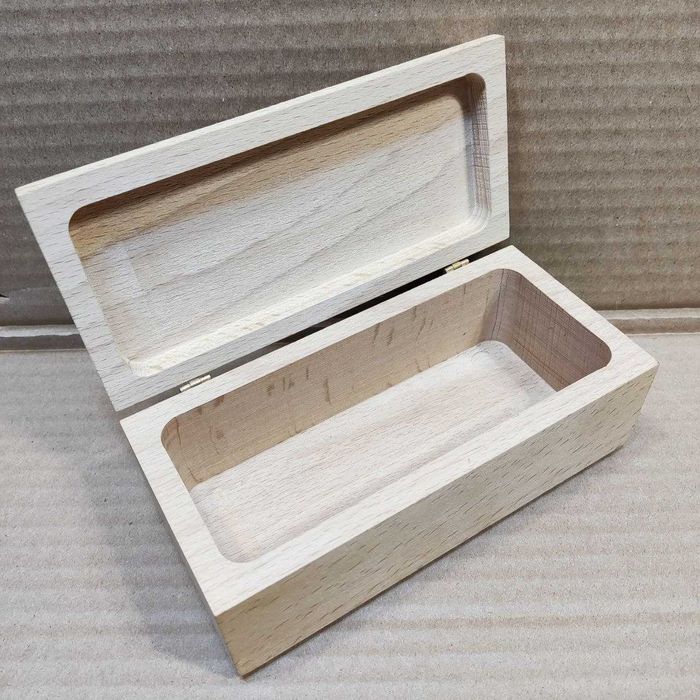 Шкатулка Бук, цельній массив, ручная работа без лака 180х85х70, 270 г