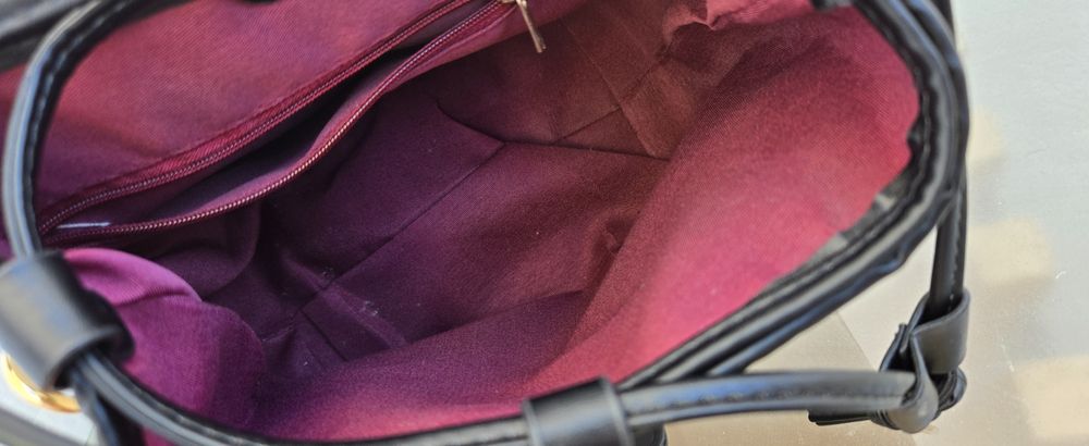 Mini bolsa de tecido c/polipele