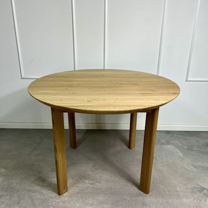 Stół okrągły, rozkładany, 100 % lity dąb