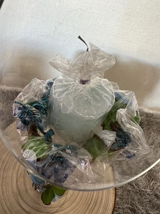 ULTIMA Jarra de decoração com vela e flores NOVO
