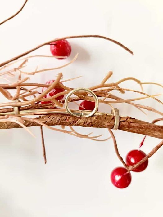 Guirlanda decorativa de Natal - Coroa de Natal com bagas vermelhas