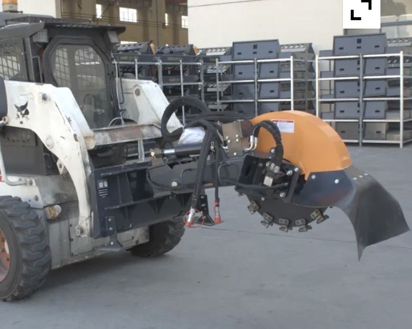 Frezarka do pni Karczownik przystawka do ladowarki koparki nowa film