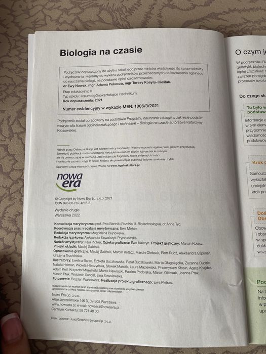 Podręcznik Biologia na czasie klasa 3 zakres podstawowy