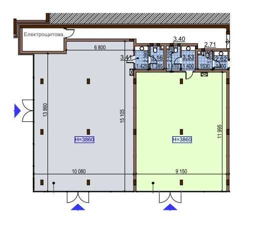 ЖК Варшавский. Фасадное помещение "Open Space" 271 м2