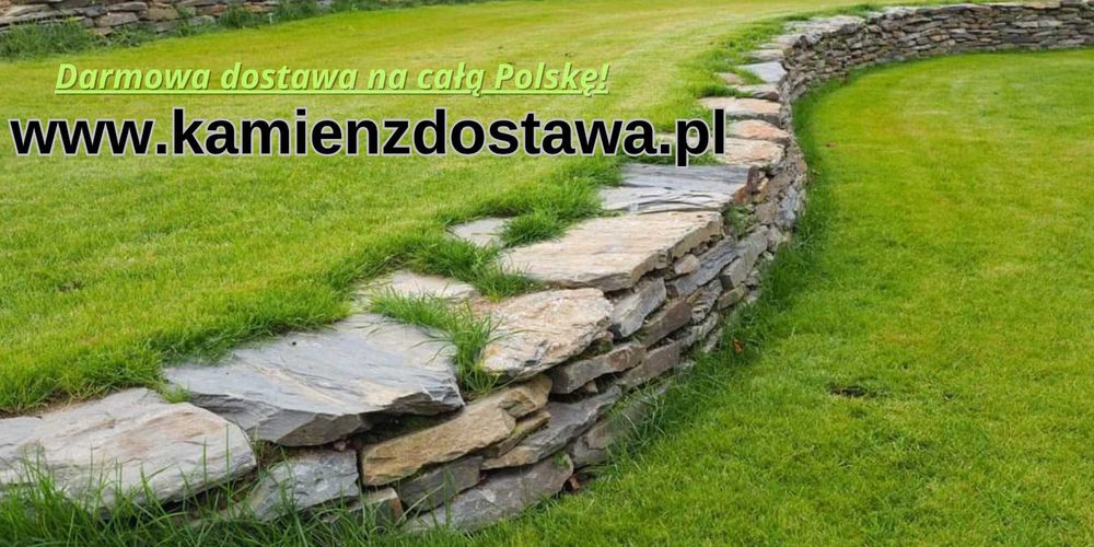 Kamień naturalny ścieżka oczko murek gnejs szary płyty łupek z dostawą