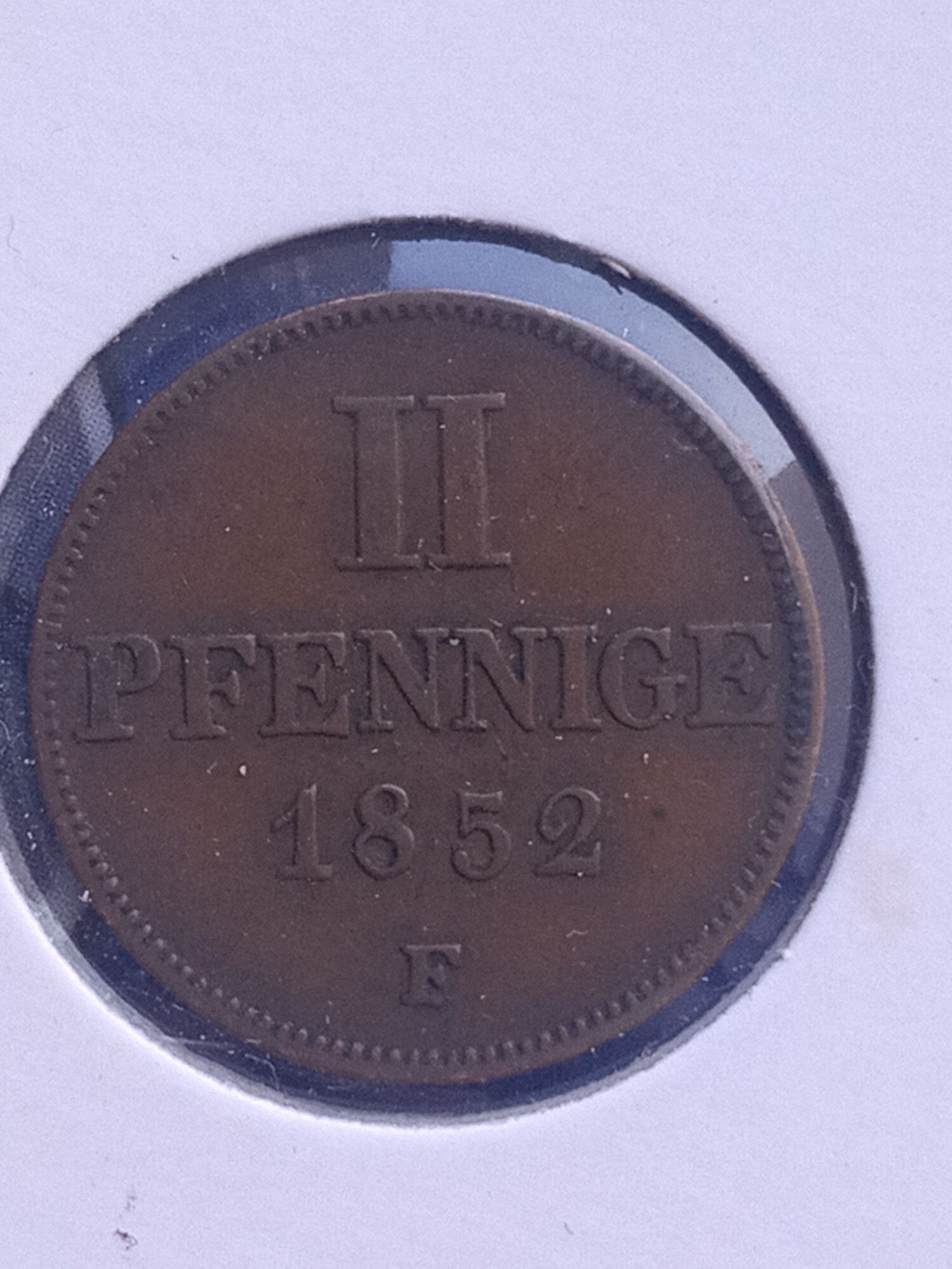 Niemcy Saksonia Altenburg 2 Pfennig 1852 F