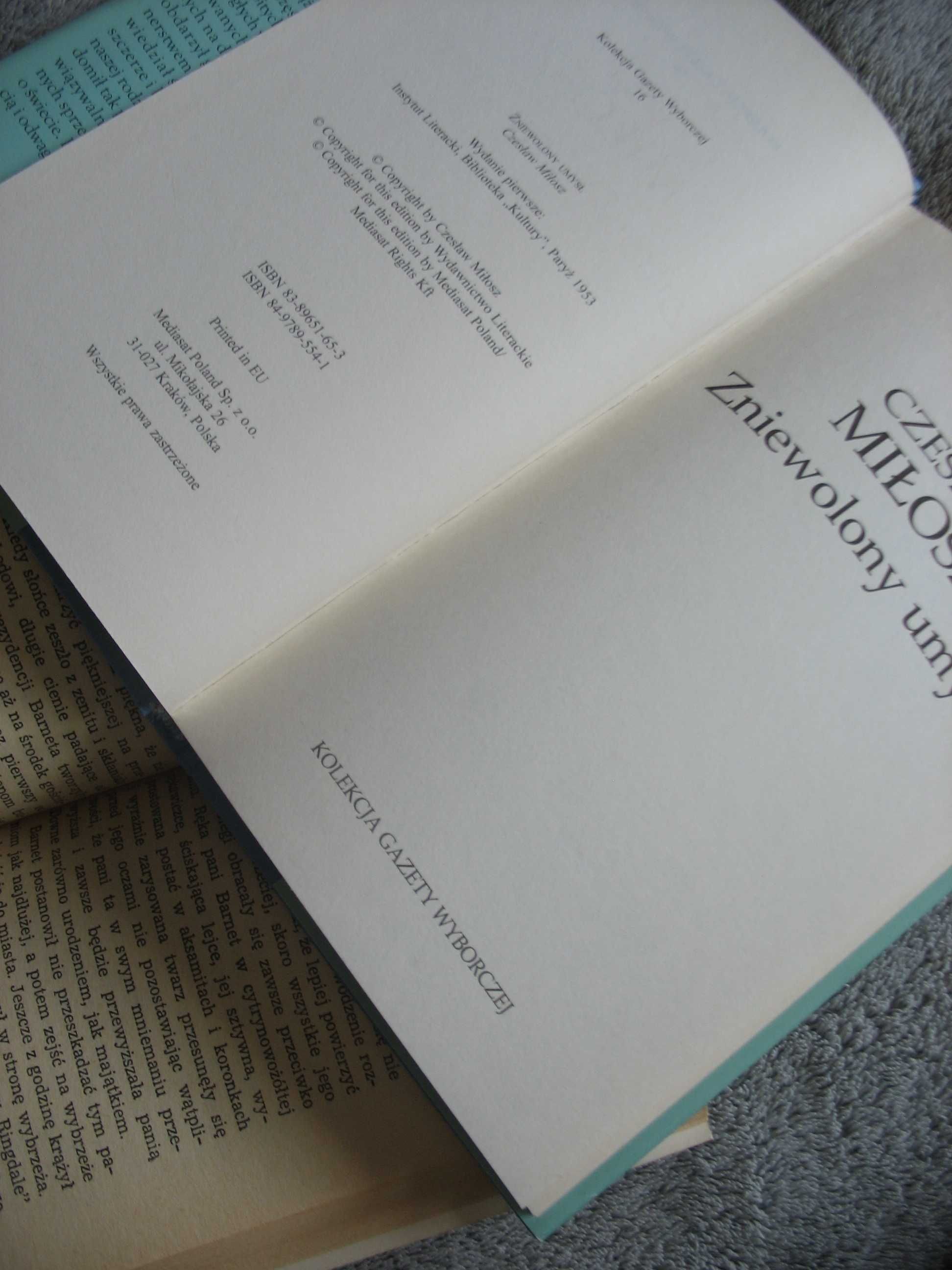 Czesław Miłosz Zniewolony umysł + gratis