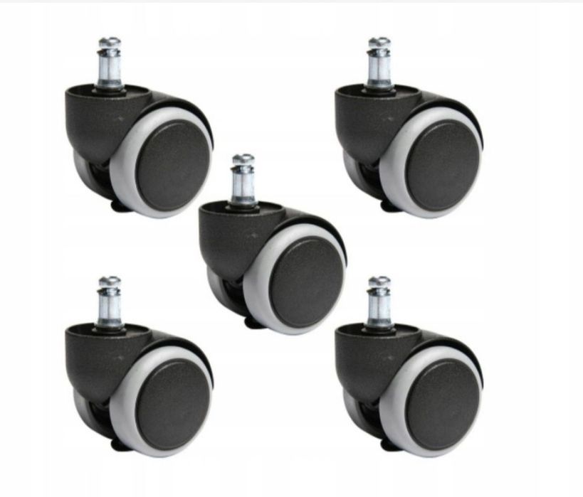 Kółka obrotowe do fotela biurowego Ikea zestaw 5szt nowe