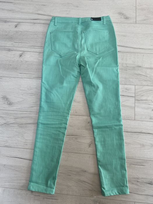Jeansy skinny miętowe