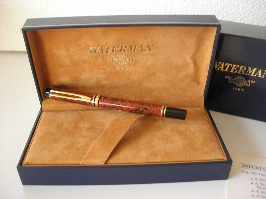 Waterman Le Man 200 Castanho Marble Aparo F IDEAL PARIS 18KL