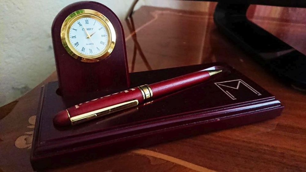 Zegar gabinetowy kominkowy - na komodę / do salonu