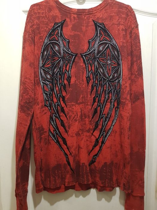 Винтажный лонгслив Аffliction, USA, размер L - наш 50-52