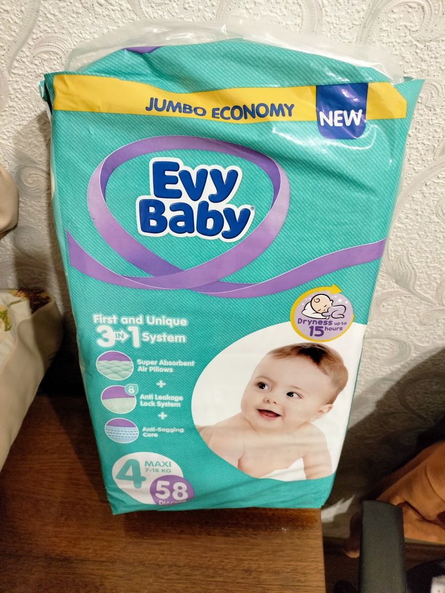 Evy Baby 4 , (7-18кг.) 58шт.