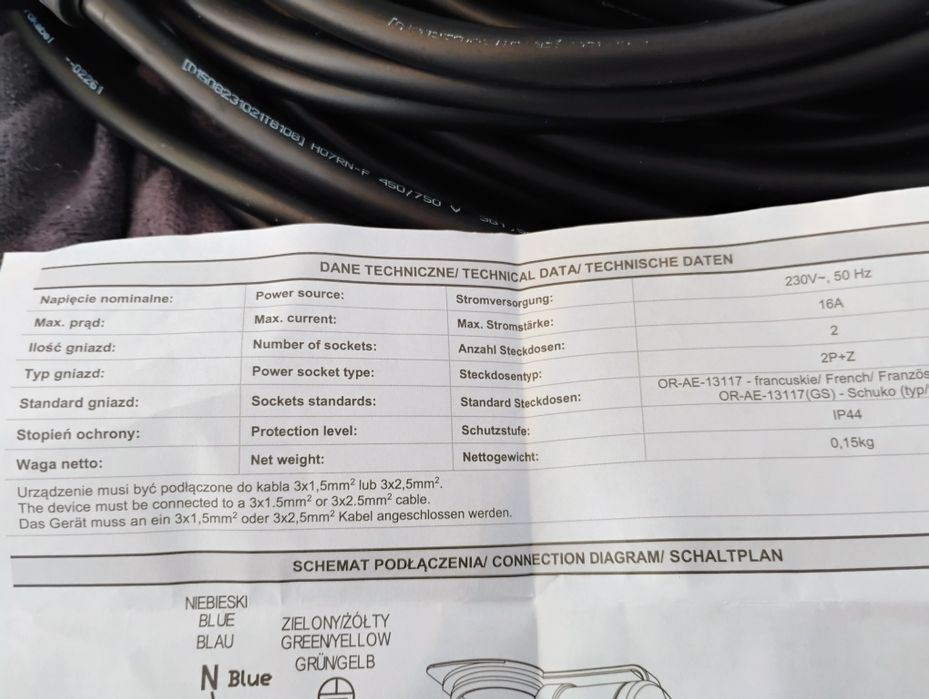 Przedłużacz 32 metry