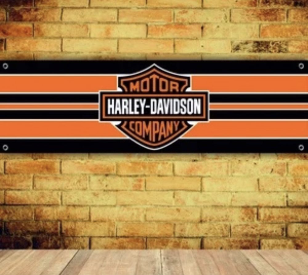 Baner plandeka Harley-Davidson 150x60cm zaoczkowany