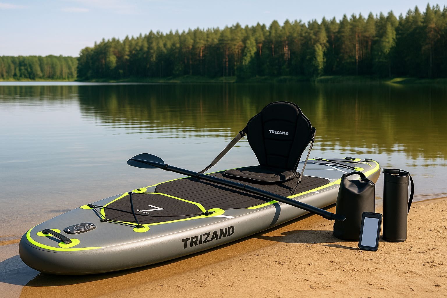 SUP 350 cm Pompowana Deska z Wiosłem, Siedziskiem i Pompką + Plecak