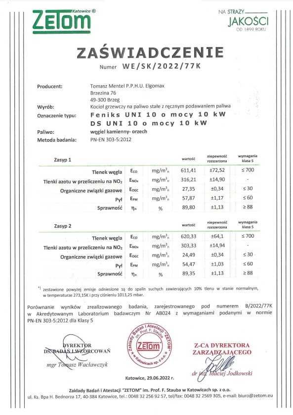 KOCIOŁ Węgiel 10 kW. Klasa 5 Piece KOTŁY  Drewno  Chrust   Zasypowy