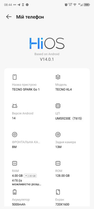 Продам новый Tecno Spark Go 1