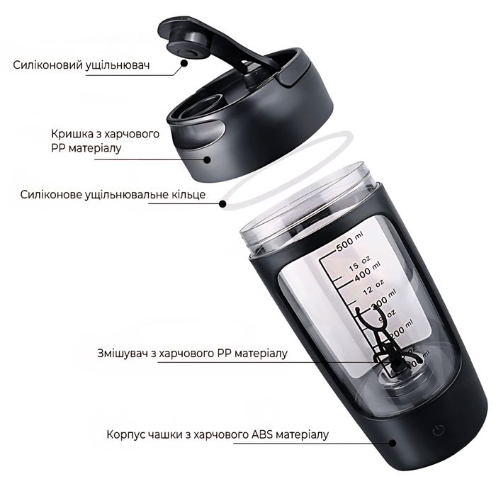 Електричний шейкер 650 мл + ПОДАРУНОК!