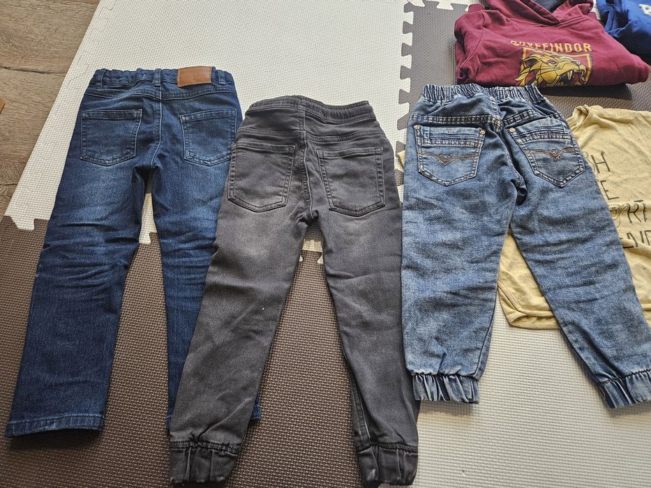 Paka ubran 10 sztuk chlopiec jesien zima dżinsu bluzy 110 H&M, smyk